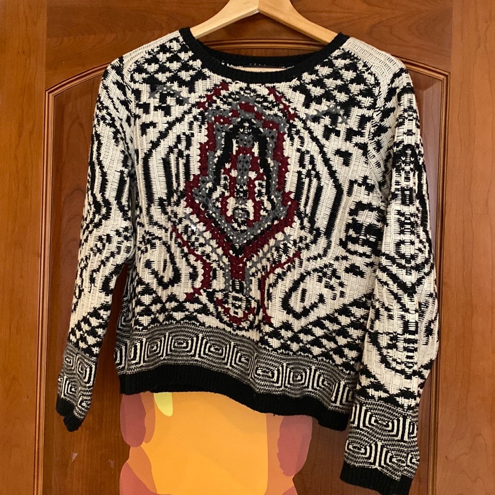 🐇 Antik Batik - intarsia chunky sweater - L - very good condition